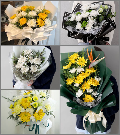 河南郑州新密市大隗镇铁匠沟村白事花束代送